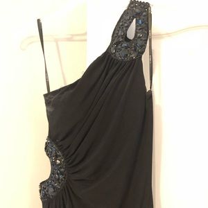 Long black evening gown